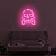 Totenkopf mit Knochen LED-Neonschild Wohnzimmer Bar