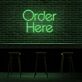 Order Here LED-Neonschild für Café Bar