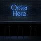 Order Here LED-Neonschild für Café Bar