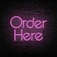 Order Here LED-Neonschild für Café Bar