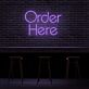 Order Here LED-Neonschild für Café Bar