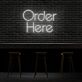 Order Here LED-Neonschild für Café Bar