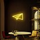Papierflugzeug LED-Neonschild für Wohnzimmer Büro