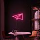 Papierflugzeug LED-Neonschild für Wohnzimmer Büro