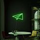 Papierflugzeug LED-Neonschild für Wohnzimmer Büro