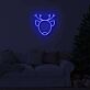 Rentierkopf LED-Neonschild Wohnzimmer Weihnachten