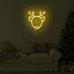 Rentierkopf LED-Neonschild Wohnzimmer Weihnachten