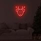 Rentierkopf LED-Neonschild Wohnzimmer Weihnachten