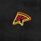 Pizzastück mit Käse und Salami LED-Neonschild für Restaurant Imbiss