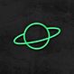 Planet mit Ring LED-Neonschild Wohnzimmer Kinderzimmer
