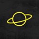 Planet mit Ring LED-Neonschild Wohnzimmer Kinderzimmer