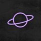 Planet mit Ring LED-Neonschild Wohnzimmer Kinderzimmer