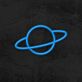 Planet mit Ring LED-Neonschild Wohnzimmer Kinderzimmer