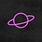 Planet mit Ring LED-Neonschild Wohnzimmer Kinderzimmer