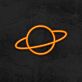 Planet mit Ring LED-Neonschild Wohnzimmer Kinderzimmer