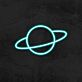 Planet mit Ring LED-Neonschild Wohnzimmer Kinderzimmer