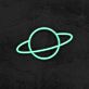 Planet mit Ring LED-Neonschild Wohnzimmer Kinderzimmer
