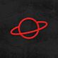 Planet mit Ring LED-Neonschild Wohnzimmer Kinderzimmer