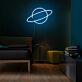 Planet mit Ring LED-Neonschild Schlafzimmer Wohnzimmer