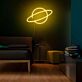 Planet mit Ring LED-Neonschild Schlafzimmer Wohnzimmer