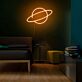 Planet mit Ring LED-Neonschild Schlafzimmer Wohnzimmer