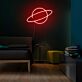 Planet mit Ring LED-Neonschild Schlafzimmer Wohnzimmer