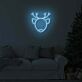 Rentierkopf LED-Neonschild Wohnzimmer Weihnachten