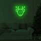 Rentierkopf LED-Neonschild Wohnzimmer Weihnachten