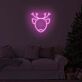 Rentierkopf LED-Neonschild Wohnzimmer Weihnachten