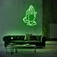 betende Hände LED-Neonschild Wohnzimmer Lounge