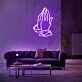 betende Hände LED-Neonschild Wohnzimmer Lounge