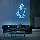 betende Hände LED-Neonschild Wohnzimmer Lounge
