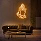betende Hände LED-Neonschild Wohnzimmer Lounge