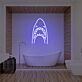 Hai mit geöffnetem Maul LED-Neonschild Badezimmer Wohnzimmer