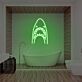 Hai mit geöffnetem Maul LED-Neonschild Badezimmer Wohnzimmer
