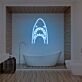 Hai mit geöffnetem Maul LED-Neonschild Badezimmer Wohnzimmer