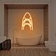 Hai mit geöffnetem Maul LED-Neonschild Badezimmer Wohnzimmer