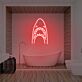 Hai mit geöffnetem Maul LED-Neonschild Badezimmer Wohnzimmer