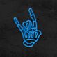 Skelett Hand Rockgeste LED-Neonschild für Musik Bar
