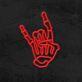 Skelett Hand Rockgeste LED-Neonschild für Musik Bar