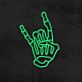 Skelett Hand Rockgeste LED-Neonschild für Musik Bar