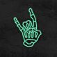 Skelett Hand Rockgeste LED-Neonschild für Musik Bar