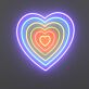 Herzform LED-Neonschild Wohnzimmer Schlafzimmer