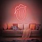 Lippen mit herausgestreckter Zunge LED-Neonschild für Wohnzimmer Bar
