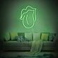 Lippen mit herausgestreckter Zunge LED-Neonschild für Wohnzimmer Bar