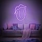 Lippen mit herausgestreckter Zunge LED-Neonschild für Wohnzimmer Bar