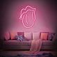 Lippen mit herausgestreckter Zunge LED-Neonschild für Wohnzimmer Bar