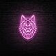 Wolfkopf LED-Neonschild für Bar und Wohnzimmer