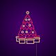 Weihnachtsbaum mit Geschenken LED-Neonschild Wohnzimmer Weihnachtsdekoration