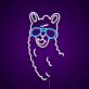 Lama mit Sonnenbrille LED-Neonschild Wohnzimmer Kinderzimmer